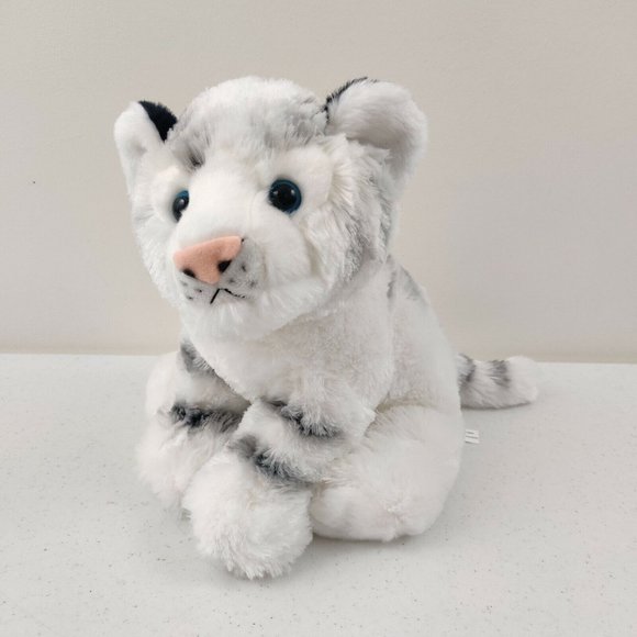 Destination Nation Plush White Tiger Cub Soft Stuffed Animal Gift Toy - Picture 1 of 9